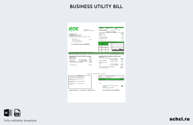 скачать цифровую загрузку шаблона счета за коммунальные услуги Delaware Electric